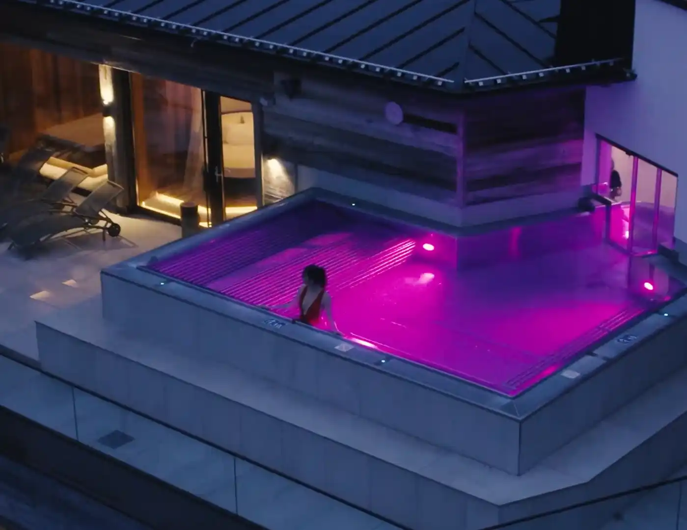 Sky-Thermal-Whirlpool · 35 °C · keine Angabe · Beheizt Ganzjährig beheizt · im Wellnesshotel Ortner`s Resort  · Bayern · Deutschland