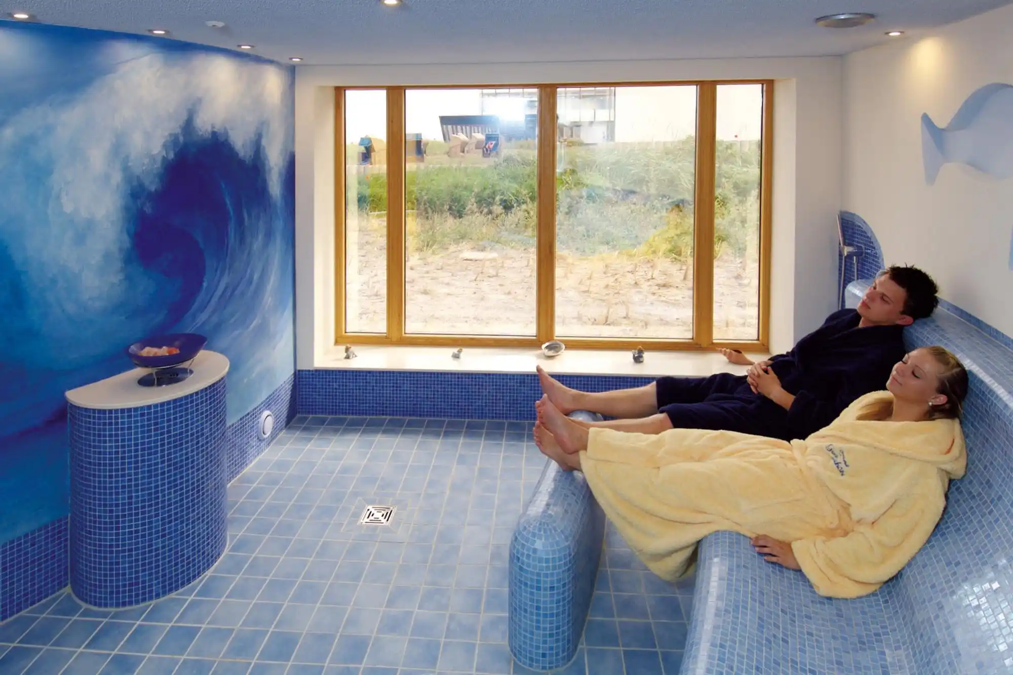 Laconium Meerblick · 45–55 °C · Luftfeuchtigkeit 20–30 % · Textilfrei Ja · im Strandhotel Georgshöhe  · Niedersachsen · Deutschland