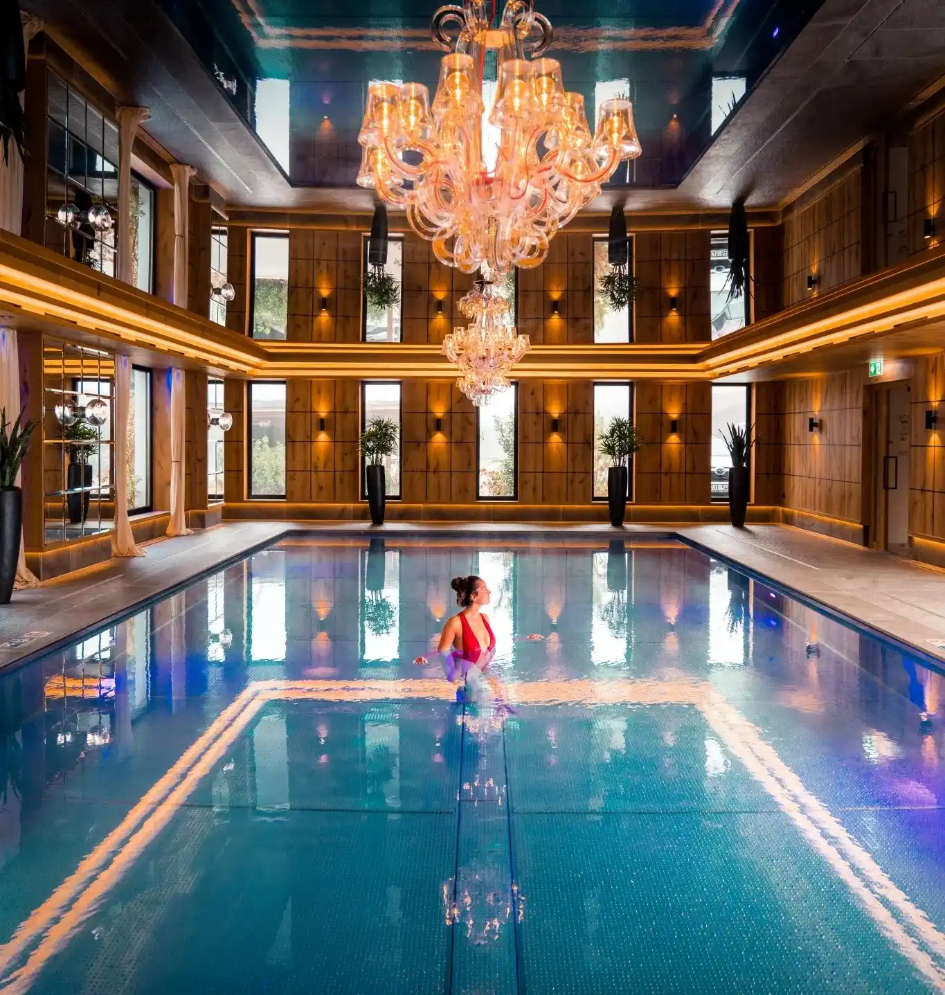 Thermal-Bewegungsbad · 35 °C · m² Wasserfläche · Beheizt Ganzjährig beheizt · im Wellnesshotel Ortner`s Resort  · Bayern · Deutschland