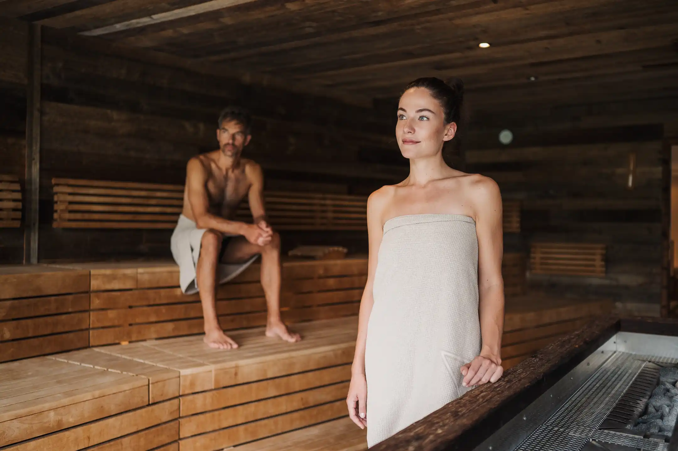 Eventsauna · 85–95 °C · Luftfeuchtigkeit 10–30 % · Textilfrei Ja · im Wellnesshotel Nesslerhof  · Salzburg · Österreich