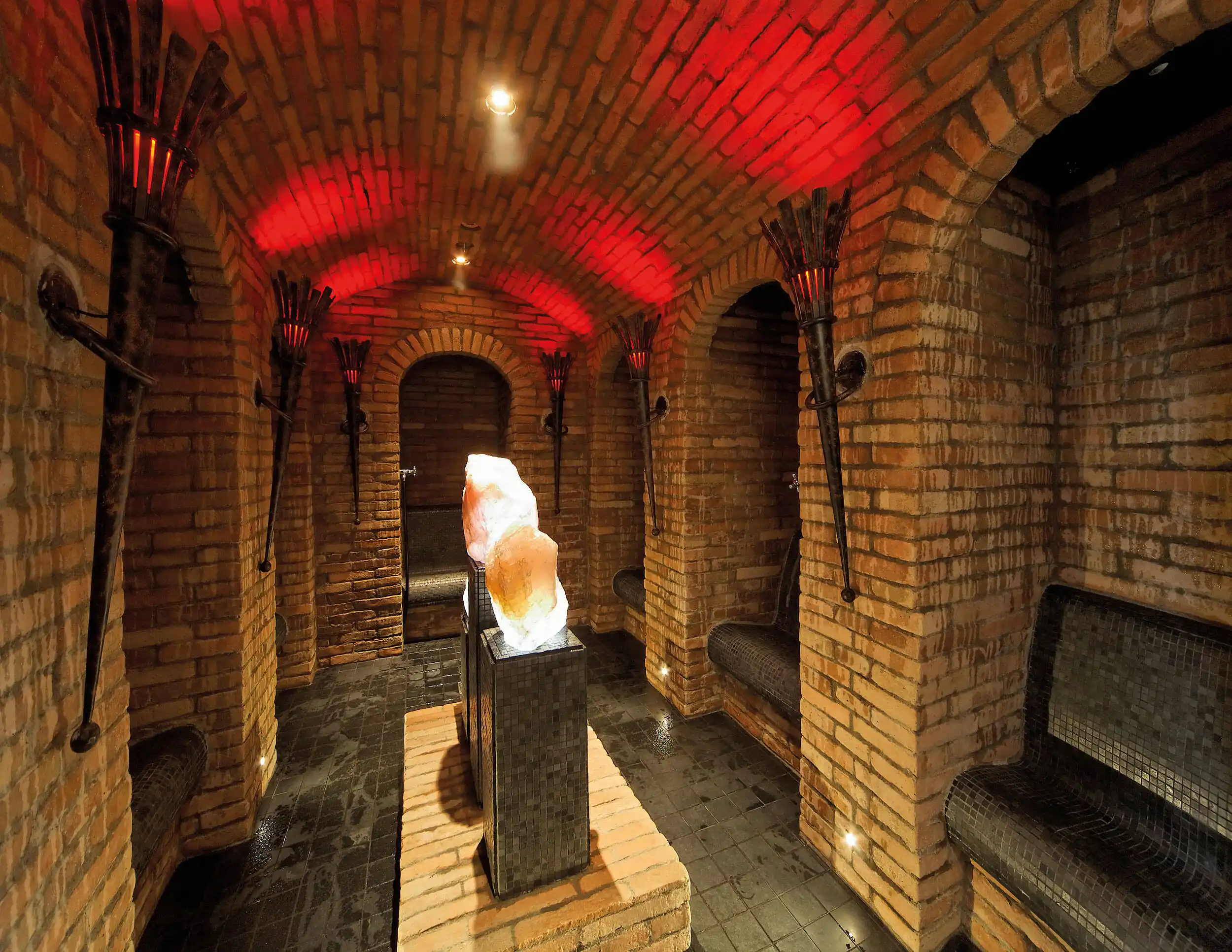 Salz Sole Sauna Alte Mühle · 60 °C · Luftfeuchtigkeit 40–50 % · Textilfrei Ja · im Wellnesshotel Jagdhof  · Deutschland · Bayern